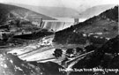 Howden Dam from Abbey Grange, preparations for Derwent Dam in foreground