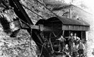 Howden Dam under construction, steam navvy and steam excavator