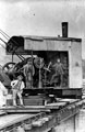 Construction of Howden Dam, Steam Crane built by Smith Radley of Leeds