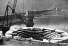 Construction of Ladybower Reservoir, the over flow