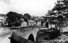 Smithy Bridge and Smithy Bridge Road looking towards Lamb Hill. Burnside Cottages, left, centre. Blacksmiths, right