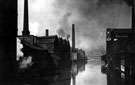 River Don from Lady's Bridge before the First World War. Tennant Brothers Ltd., Exchange Brewery on left (fronting Bridge Street), Millsands Steelworks beyond and Cocker Brothers Wireworks across the river (on right)