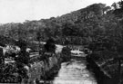 River Loxley at Little Matlock, showing Cliff Rocher to the right