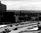 View: s13010 View from Central Library towards Norfolk Park showing the construction of Arundel Gate