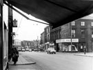 View: s13161 Attercliffe Road with the junctions of Sleaford Street and Staniforth Road, with properties including Halfords Cycle Co. Ltd., Easiphit (Greenlees and Son) Ltd. and Littlewoods