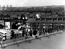 View: s13169 Elevated view of Attercliffe Road, Norfolk Bridge Railway Viaduct and Princess Street looking towards Pyebank