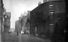 Holly Street at corner of Balm Green, looking towards Bow Street, Pupil Teachers' Centre (with turrets) on right