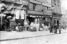 View: s13287 Fargate later became Barkers Pool, including Charles Constantine, ironmonger, No. 86 Frances Harrison, milliner