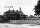 Chesterfield Road showing planning appeal by Sheffield Poster Advertising Co. Ltd. proposal hoarding. Abbey Hotel, No. 944 Chesterfield Road, in background
