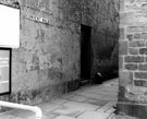 Convent Walk, City Centre, note, boundry post next to door