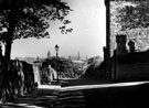 East Bank Road looking towards City Centre showing (right) Lodge belonging to Queen's Tower