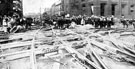 View: s15344 Tram track laying on Haymarket/High Street/Commercial Street from Fitzalan Square (looking towards Haymarket)