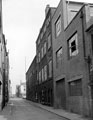 No. 41 Eyre Lane (rear of Butcher Works, occupied by several cutlery manufacturers, frontage to Arundel Street), right, looking towards Charles Street and No. 109 Red Lion public house