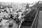 View: s15871 Elevated view of Pond Street bus station looking towards the Sheffield Midland railway station