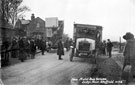 Lodge Moor Terminus, Lodge Moor Daimler motor bus No. 4, Reg. No. W3204, in service 1913-1922/3, outside Lodge Moor Hospital Gatehouse, Redmires Road