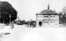 Hunters' Bar Toll House, Ecclesall Road, closed midnight, October 31, 1884. Most probably James Percy standing at the gate, the last lessee, who paid £2,565 for the privilege of exacting tolls