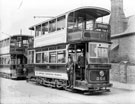 Trams No. 305 and No. 3 on Parkside Road, Hillsborough