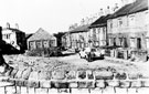 Looking towards Farmyard Cottages and Market Street from Meeting House Lane