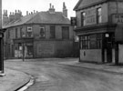 Upper Hanover Street towards junction with Clarke Street, No. 132 and 134, Hanover House public house, No. 136-140, Sheffield and Ecclesall Co-operative Society Ltd.