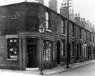 Corner shop of J. M. Bruce, greengrocer, No. 286 Dunlop Street on the corner of Yarmouth Street showing terraced housing Nos. 284-270