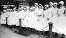 View: s17089 Nurses Guard of Honour for the royal visit of Duchess of York opening Records and Treatment Departments at the Royal Infirmary