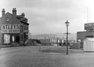 Fox and Grapes public house No. 519, Meadowhall Road and site of Blockhouse, Sheffield Tube Works, junction of Meadow Hall Road and Alsing Road looking towards Railway Viaduct