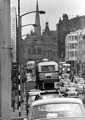 View: s18072 The Moor looking towards Pinstone Street and Town Hall, Pauldens Ltd., department store, left