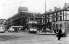 Paternoster Row at junction with Leadmill Road and Suffolk Road, showing Arthur Davy and Sons Ltd., offices and factory and Howard Hotel