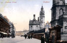 View: s18741 Pinstone Street from outside St. Paul's Church, Town Hall, in background