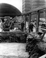 View: s18836 Excavations for escalator at Pond Street Bus Station, College of Technology, in background