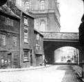 View: s19477 Shude Hill passing under Commercial Street Bridge showing (top left) Canada House (the Sheffield Gas Company offices), in background