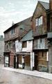 View: s19528 Snig Hill looking towards West Bar, derelict timber framed shops, prior to demolition in 1900