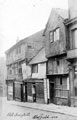 View: s19529 Snig Hill looking towards West Bar, derelict timber framed shops, prior to demolition in 1900