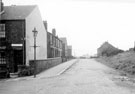 No. 79 Dearne Street looking towards Nos. 13-17, Stupton Road, Nos. 21 and 23, Limpsfield Road (left) and Nos. 16, Limpsfield Road and Nos. 72-78, Stupton Road (right) with the allotments in the background