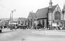 Firth Park United Methodist Church and Sunday School showing Firth Park roundabout looking towards Stubbin Lane