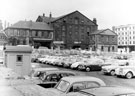 View: s20460 Exchange Street from Broad Street, Wharf Street, right. Premises include British Waterways Board and Procters Transport Ltd., Haulage Contractors, Canal Wharf and Terminal Warehouse, Exchange Street