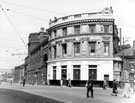Lady's Bridge Hotel and Tennant Brothers Ltd., Exchange Brewery, Bridge Street, from Waingate