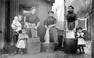 Washday at Birchinlee Village left to right Mrs. Martha Agnes Hicks; Mrs. Greening and Mrs. George Davies