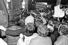 View: s22960 British Steel Corporation pickets at Hadfields works during the strike of 1980