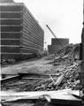 View: s23001 Construction of Arundel Gate outside Sheffield College of Technology (later Owen Building, Sheffield Hallam University )