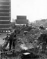 View: s23005 Construction of Arundel Gate outside Sheffield College of Technology (later Owen Building, Sheffield Hallam University)