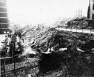 View: s23009 Construction of Arundel Gate outside Sheffield College of Technology (later Owen Building, Sheffield Hallam University) and Central Library (right)