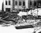 View: s23014 Construction of Arundel Gate showing Tudor Place, the demolished College of Technology in the foreground and Central Library in the background