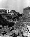 View: s23033 Construction of Arundel Gate with Leader House and Central Library (left) and Sheffield College of Technology (later Owen Building, Sheffield Hallam University) in the background