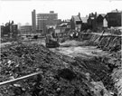 View: s23034 Construction of Arundel Gate looking towards Furnival Gate