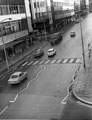 View: s23171 The Moor showing new style pedestrian crossing with Roberts Brothers (Sheffield) Ltd.,Rockingham House	 after the junction with Rockingham Gate