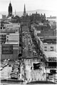 View: s23180 Elevated view of The Moor from No. 139 Yorkshire Bank and Cumberland Street looking towards The Town Hall and the spire of St. Maries RC Cathedral