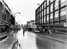 View: s23181 General view of The Moor from No. 2  Debenhams (formerly Pauldens Ltd.) looking towards Lansdowne Flats