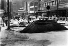 View: s23192 Pedestrianisation of the The Moor looking towards the Moor Bandstand and Manpower Service Commission Building