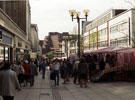 View: s23205 The Moorfoot Market, The Moor with the Manpower Service Commission building in the background